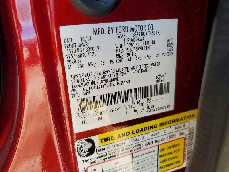 2015 LINCOLN NAVIGATOR   