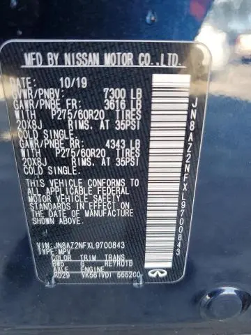 2020 INFINITI QX80 LUXE  