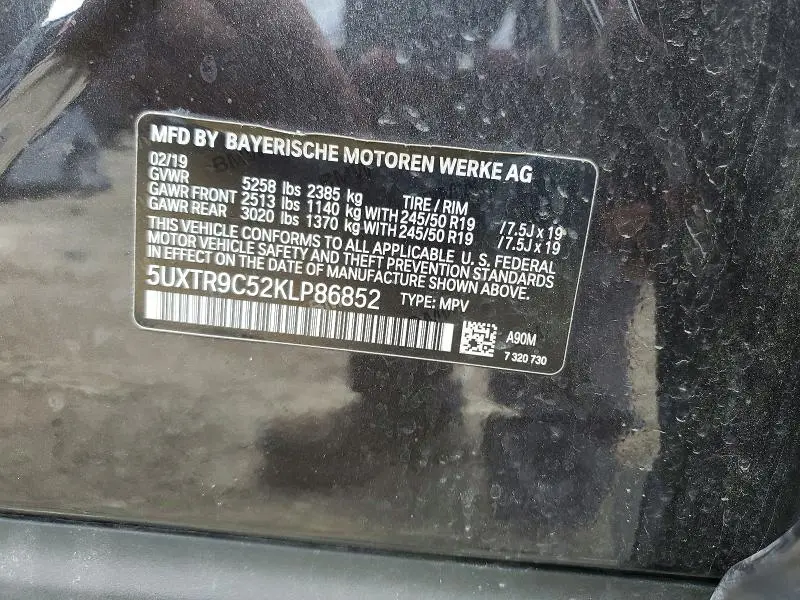 2019 BMW X3 XDRIVE30I  