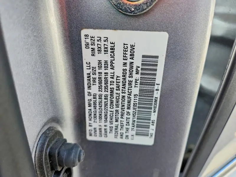 2018 HONDA CR-V EX  