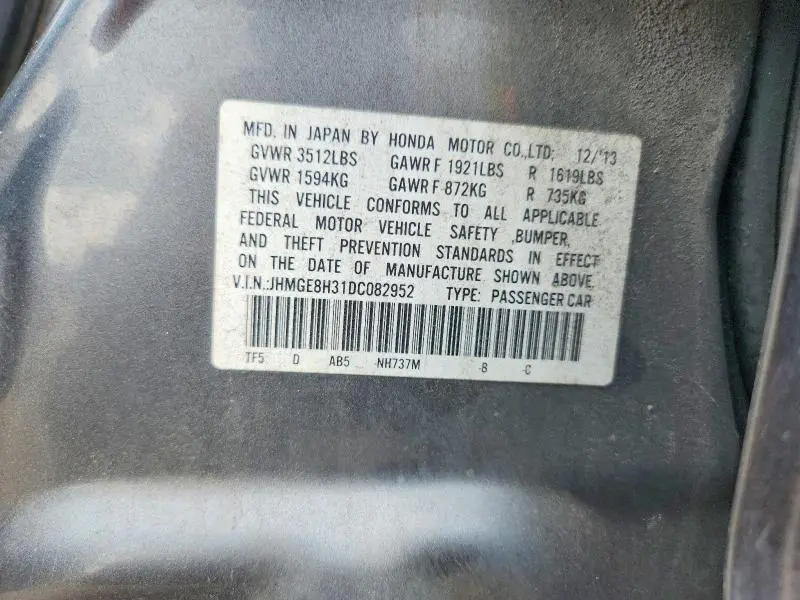 2013 HONDA FIT   