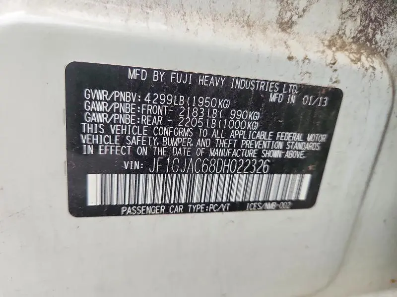 2013 SUBARU IMPREZA PREMIUM  