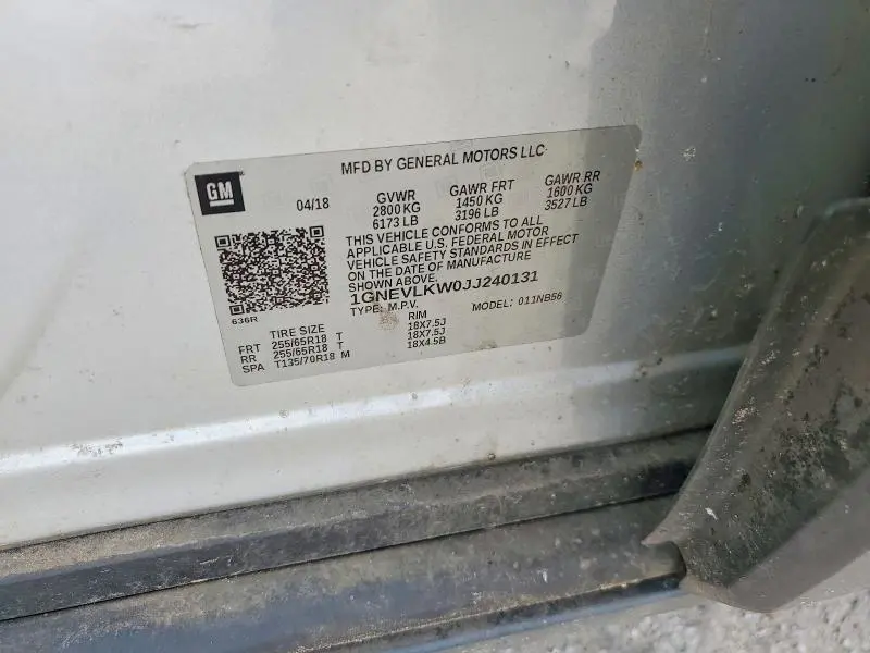 2018 CHEVROLET TRAVERSE LS  