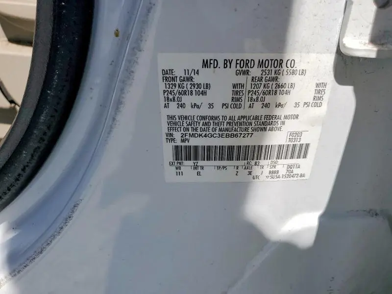 2014 FORD EDGE SE  