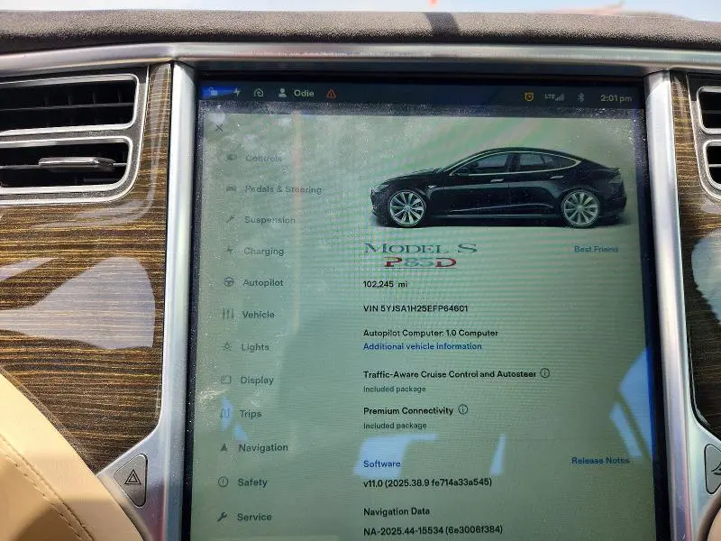 2014 TESLA MODEL S   