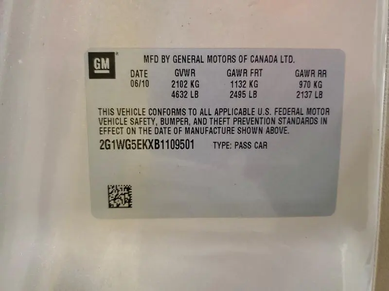 2011 CHEVROLET IMPALA LT  