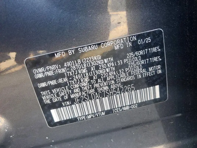 2025 SUBARU FORESTER   