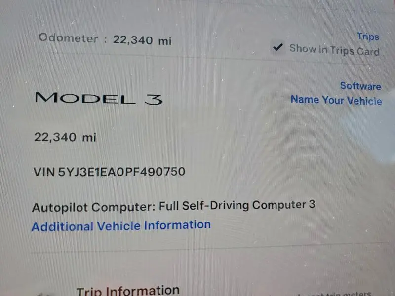 2023 TESLA MODEL 3   