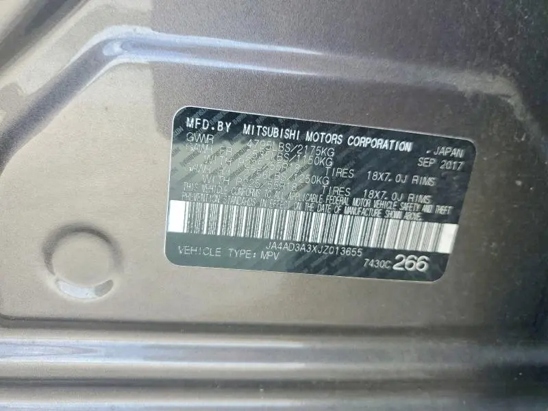 2018 MITSUBISHI OUTLANDER SE  