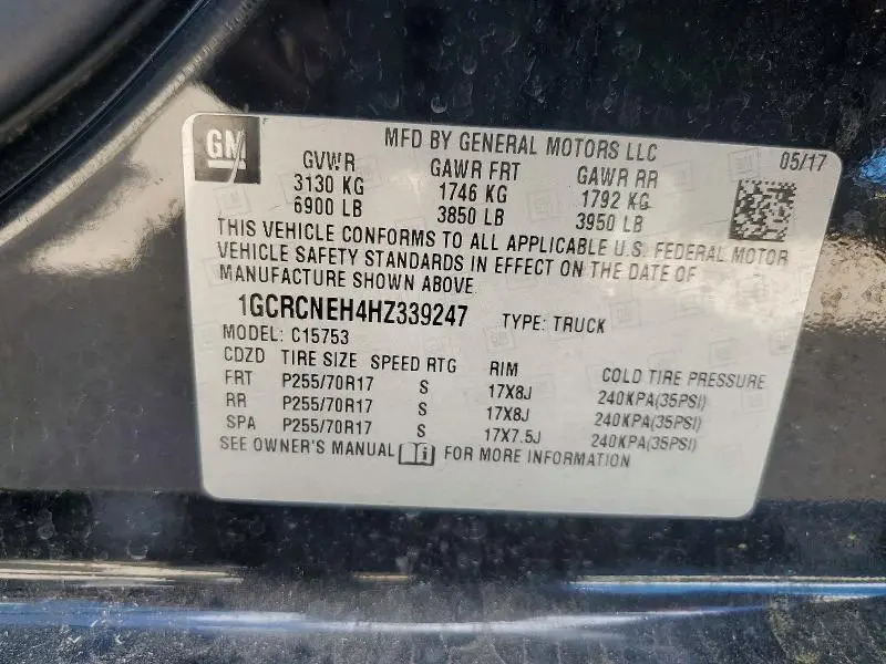 2017 CHEVROLET SILVERADO C1500  