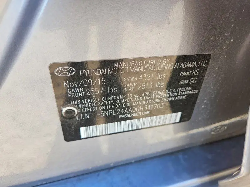 2016 HYUNDAI SONATA ECO  