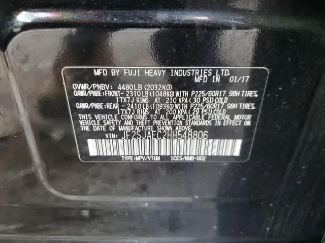 2017 SUBARU FORESTER 2.5I PREMIUM  