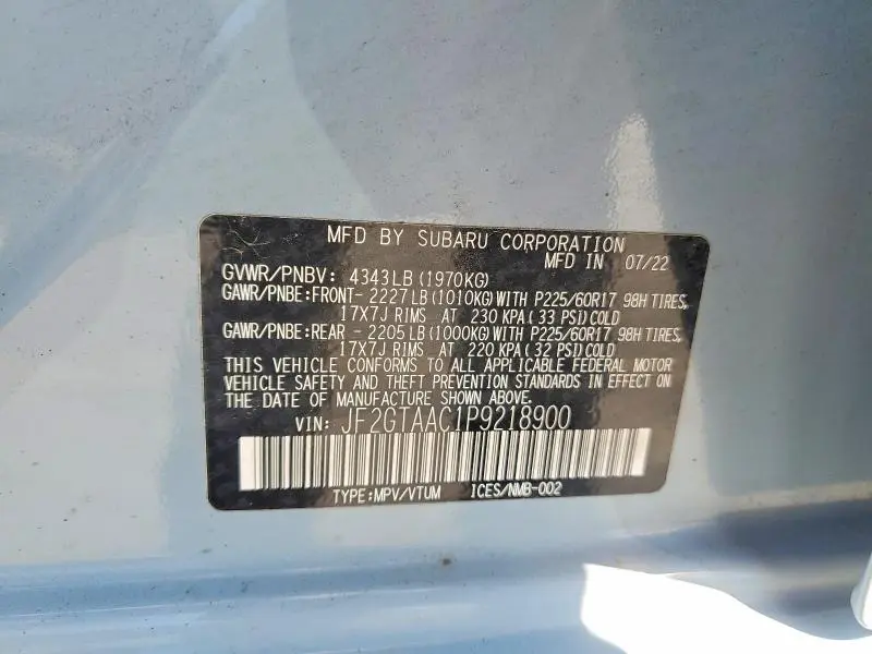 2023 SUBARU CROSSTREK   
