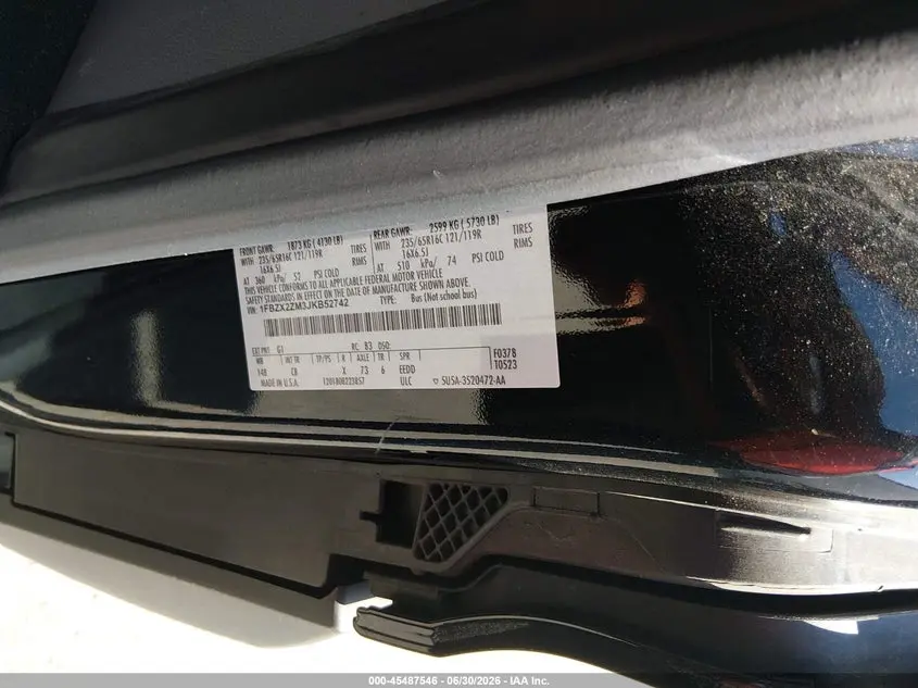 2018 FORD TRANSIT-350 XL/XLT