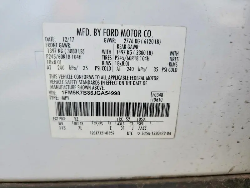 2018 FORD EXPLORER   
