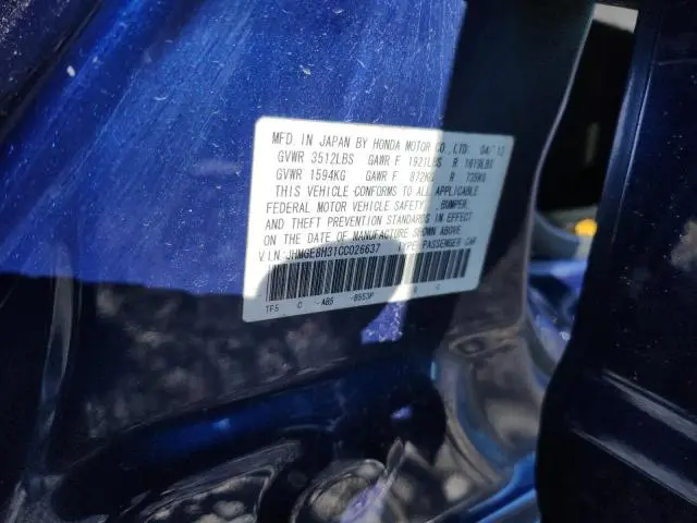 2012 HONDA FIT   
