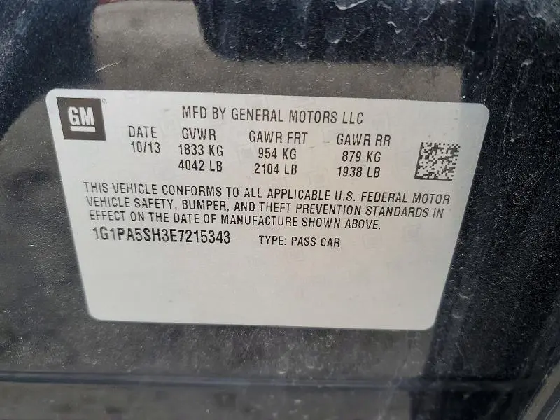 2014 CHEVROLET CRUZE LS  