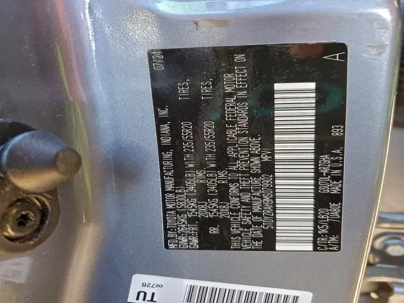 2021 TOYOTA HIGHLANDER LIMITED  