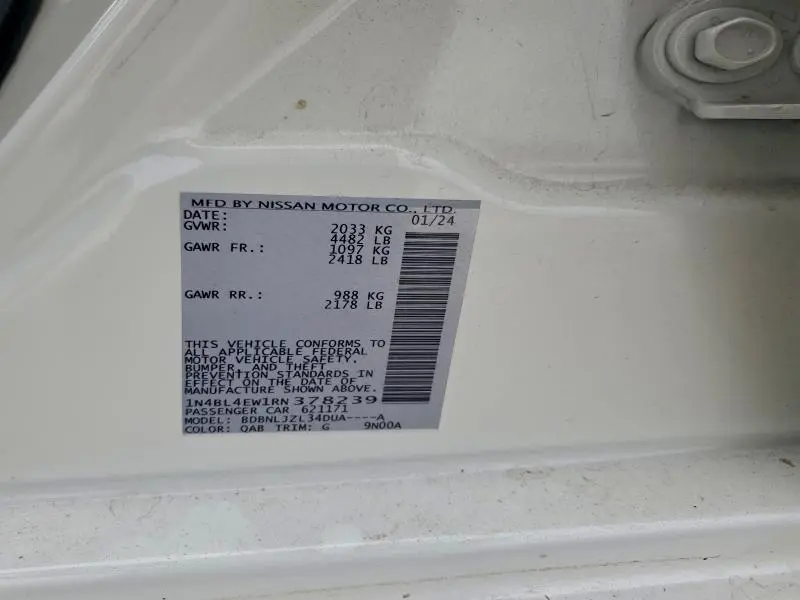 2024 NISSAN ALTIMA SL  