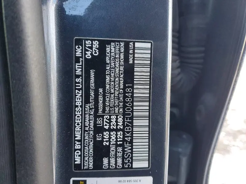 2015 MERCEDES-BENZ C 300 4MATIC  