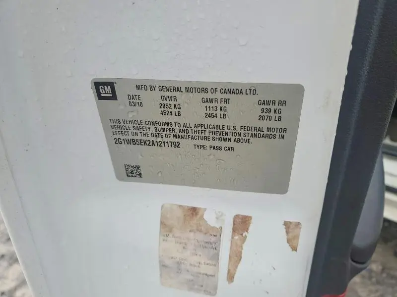 2010 CHEVROLET IMPALA   