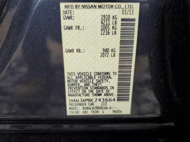2013 NISSAN ALTIMA 2.5  