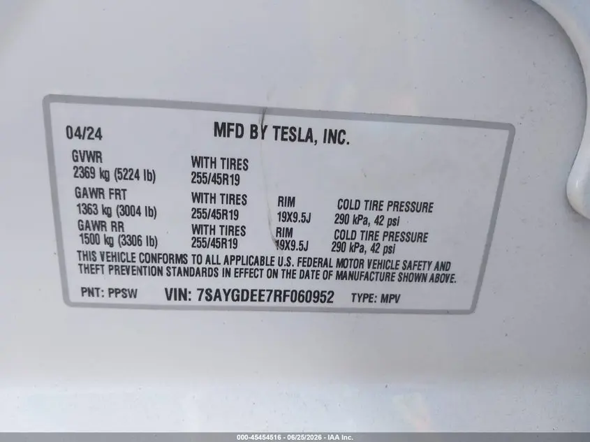 2024 TESLA MODEL Y LONG RANGE DUAL MOTOR ALL-WHEEL DRIVE