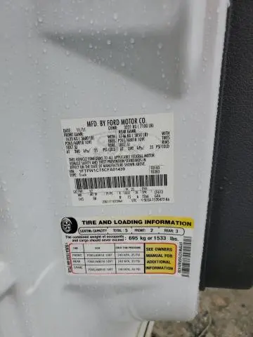 2012 FORD F150 SUPERCREW  