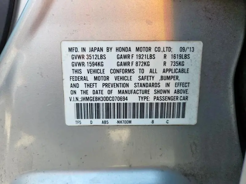 2013 HONDA FIT