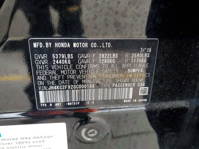 2016 ACURA RLX SPORT HYBRID ADVANCE  