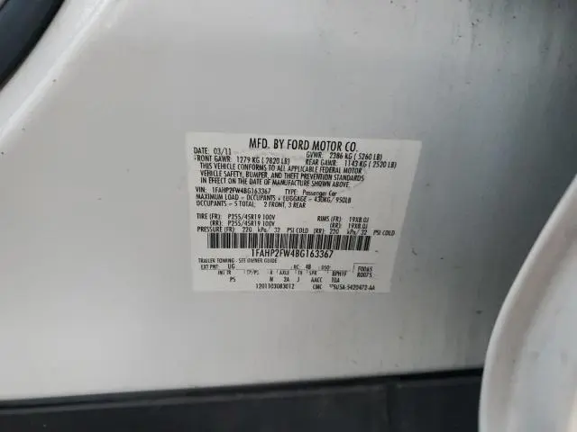 2011 FORD TAURUS LIMITED  