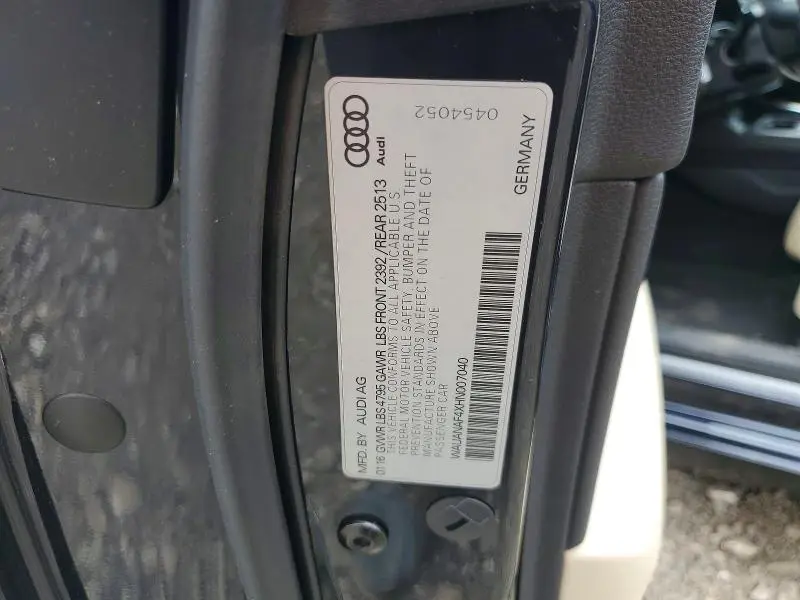 2017 AUDI A4   