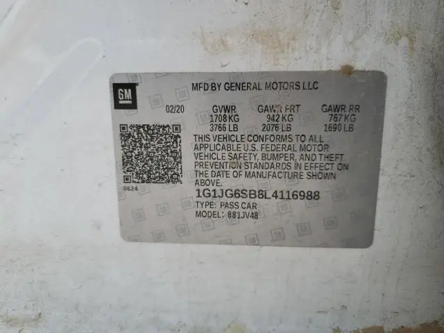 2020 CHEVROLET SONIC   