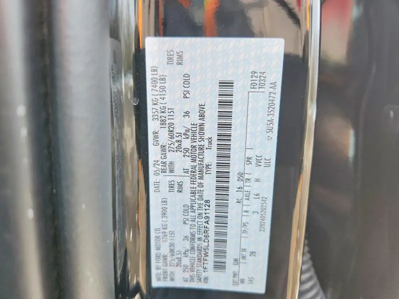 2024 FORD F150 LARIAT  