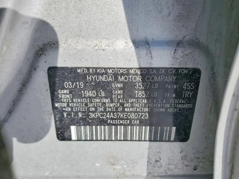 2019 HYUNDAI ACCENT SE  