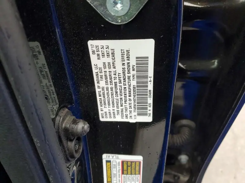 2017 HONDA CR-V TOURING  