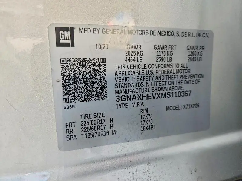 2021 CHEVROLET EQUINOX LS  