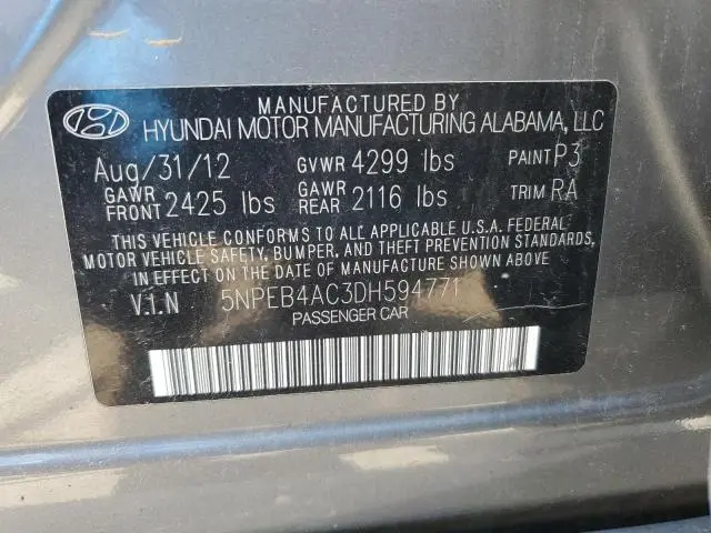 2013 HYUNDAI SONATA GLS  