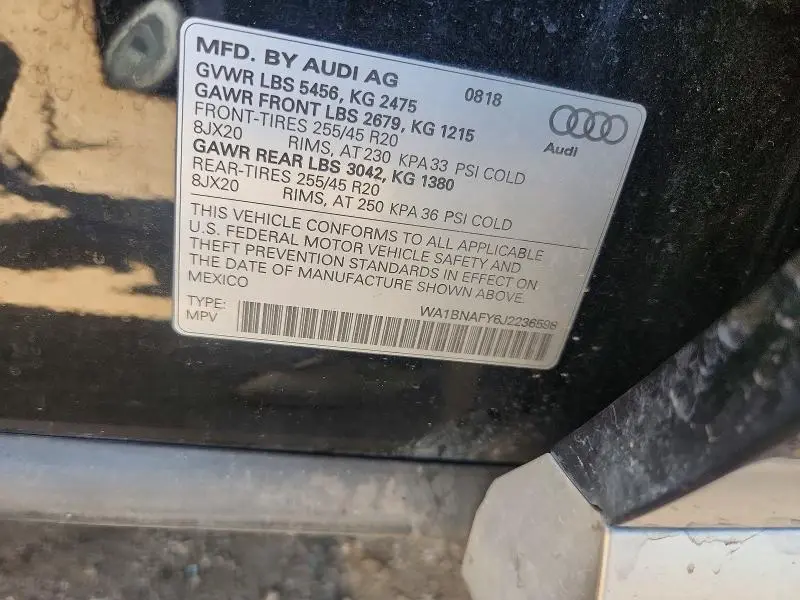 2018 AUDI Q5 PREMIUM PLUS  