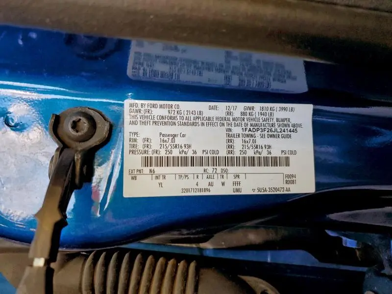 2018 FORD FOCUS SE  