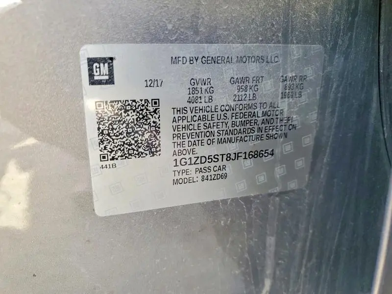 2018 CHEVROLET MALIBU LT  