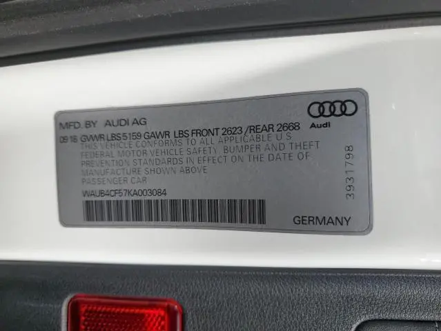 2019 AUDI S5 PREMIUM PLUS  