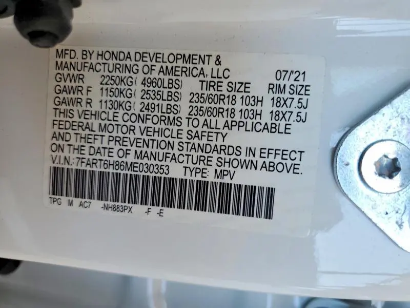 2021 HONDA CR-V EXL  