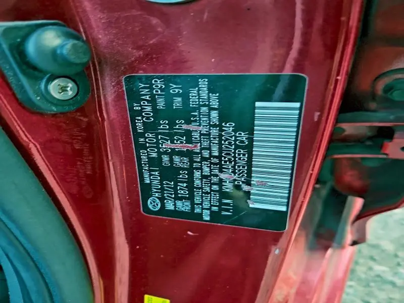 2012 HYUNDAI ACCENT GLS  