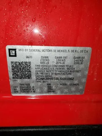 2020 CHEVROLET BLAZER 2LT