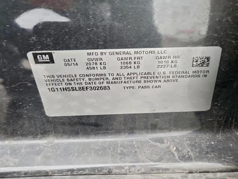2014 CHEVROLET MALIBU LTZ  