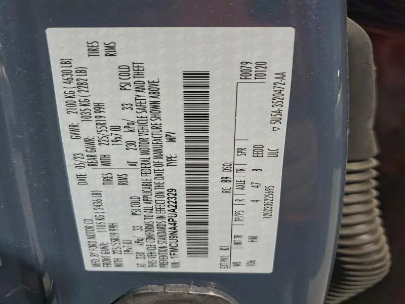 2023 FORD ESCAPE ST LINE SELECT  