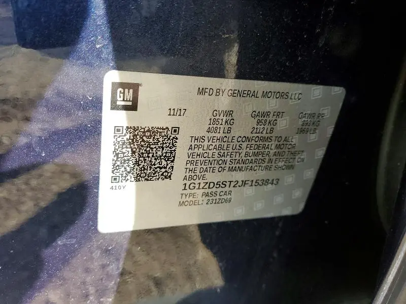 2018 CHEVROLET MALIBU LT  