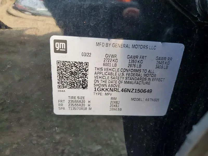 2022 GMC ACADIA SLE  
