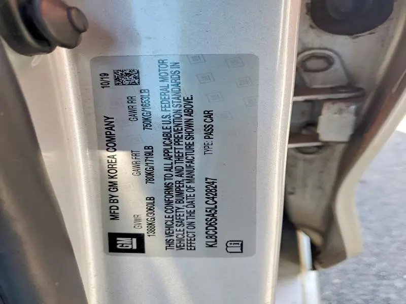 2020 CHEVROLET SPARK 1LT  